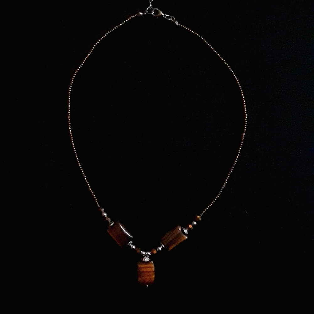 🖤Real Tiger's Eye Crystal Necklace